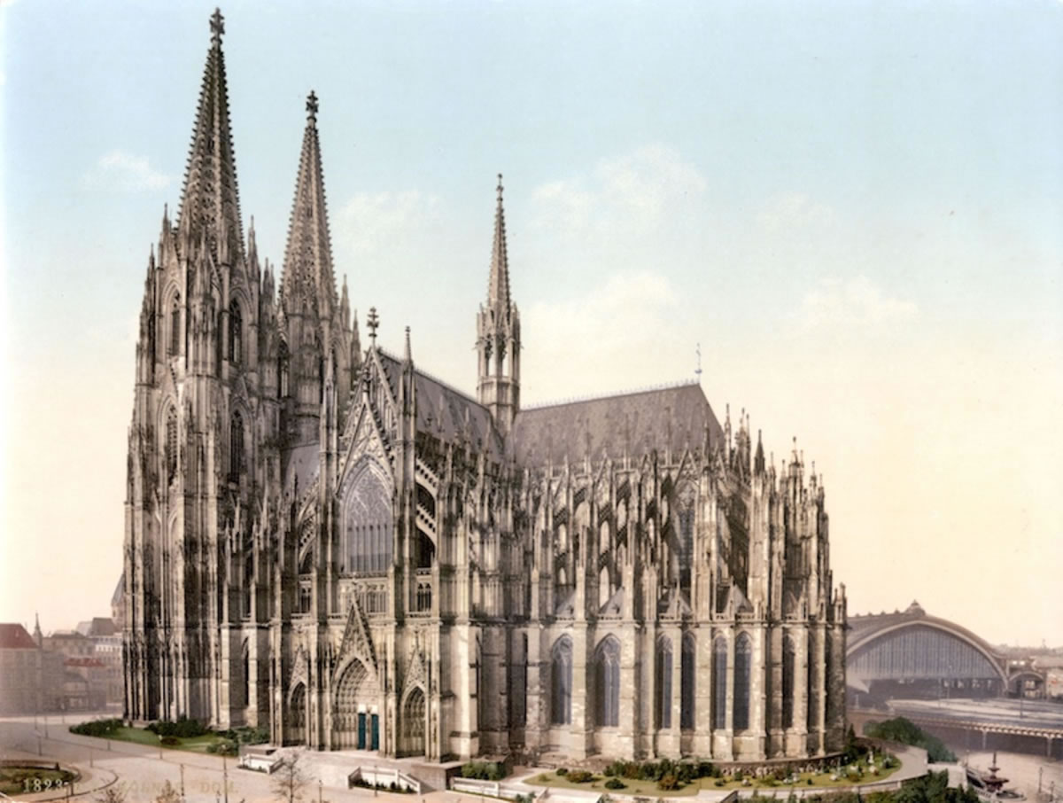 Dibujo de la catedral de Colonia