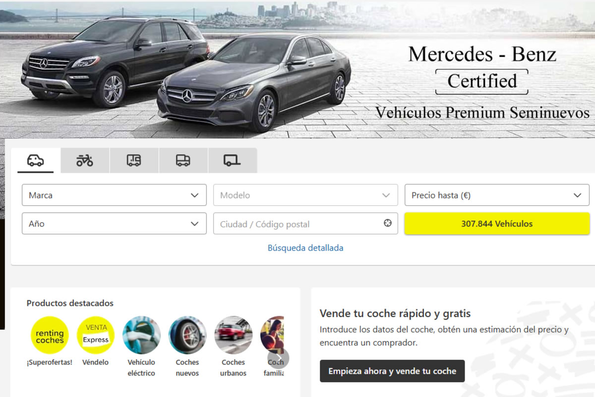 Compra y venta de coches online