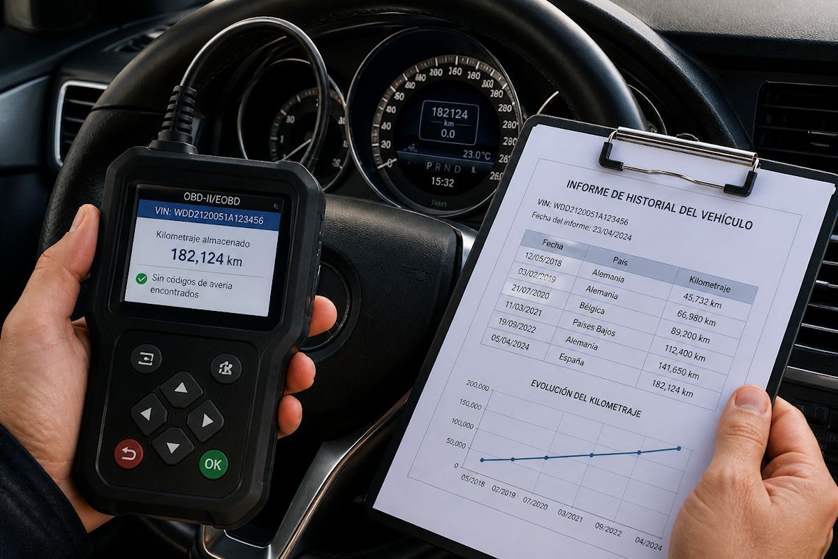 Informe historial kilometraje coche importado